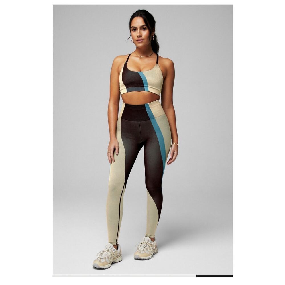 Fabletics Seamless Leggings Set S/M Ultra High Waisted T-Back Sports Bra